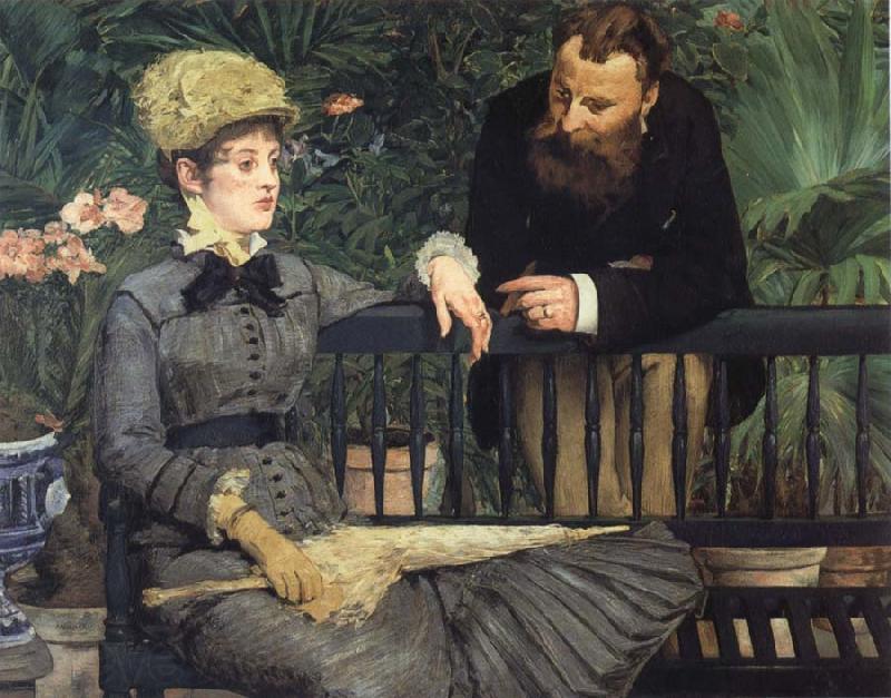 Edouard Manet In  the Winter Garden Norge oil painting art